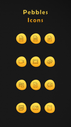 Pebbles Yellow Icons Screenshot 1