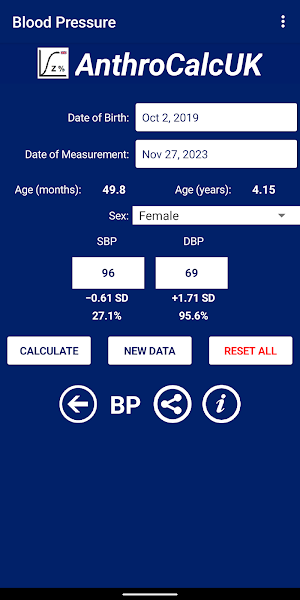 AnthroCalcUK Screenshot 3