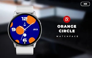 Orange Circle MX Watch Face Screenshot 0