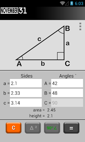 Triangle Calculator Screenshot 1