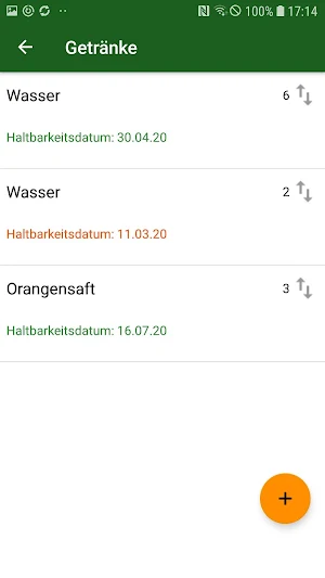 Notfall-Bestandsliste Screenshot 2