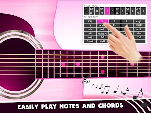 Princess Pink Guitar For Girls - Guitar Simulator Screenshot 2