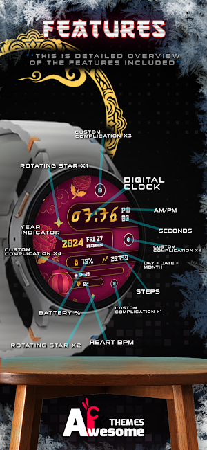 Lunaris - Digital Watch Face Screenshot 3