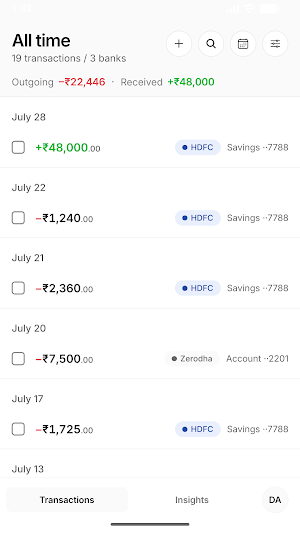 Glass Money: Personal Finance Screenshot 0