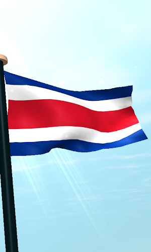 Costa Rica Flag 3D Wallpaper Screenshot 3