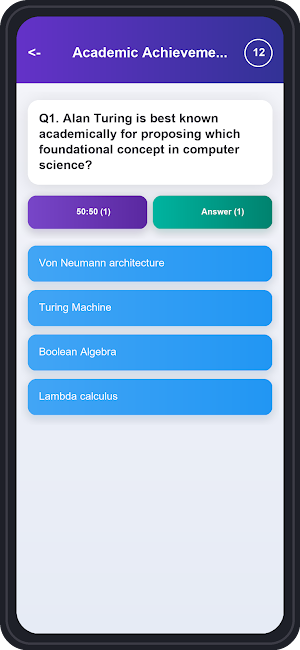 Alan Turing Trivia Quiz Screenshot 3