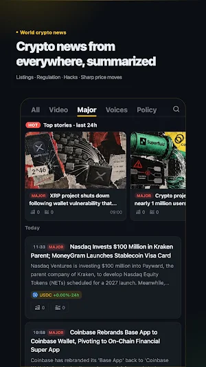 CoinScoop: Crypto News Alerts Screenshot 0