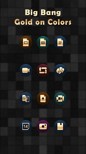 Big Bang Gold On Colors Icons Screenshot 1