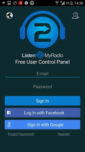 Listen2MyRadio Control Panel Screenshot 1