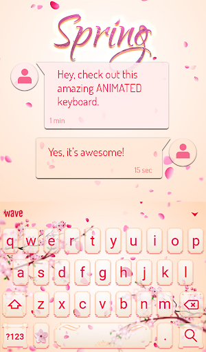Spring Animated Keyboard + Live Wallpaper Screenshot 2