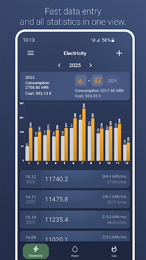 UtilityTrack - Meter readings Screenshot 0