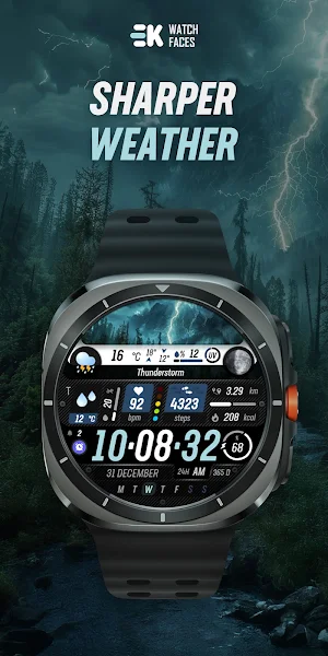 Sharper Weather - Watch Face Screenshot 0