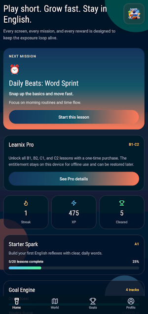 Learnix: Learn English Fast Screenshot 0