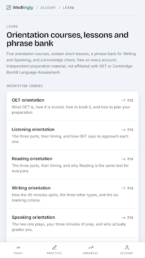 MedEngly: OET preparation Screenshot 2