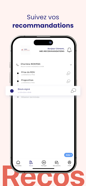 Conex Parrainage Screenshot 2