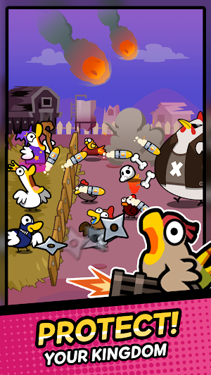 Duck vs Chicken : Idle Defense Screenshot 0