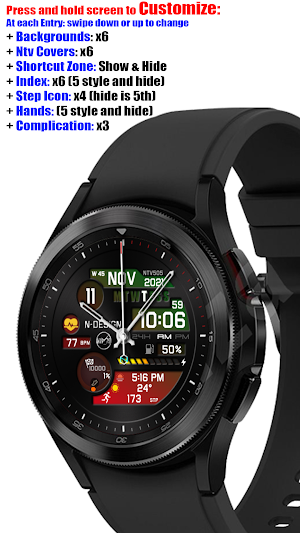 NTV505 - Hybrid watch face Screenshot 1