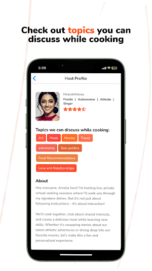 CookWith — Fav Chefs, Celebs.. Screenshot 2