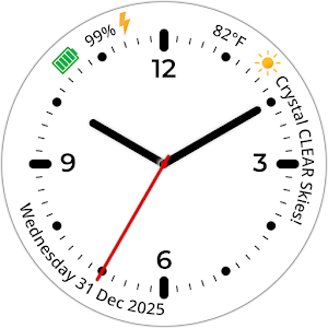 P90 Analog Watch Face Wear OS Screenshot 1