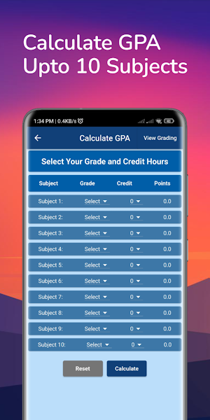UMT GPA CGPA Calculator Screenshot 2