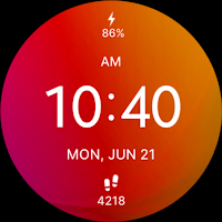 Minimal Red Watch Face