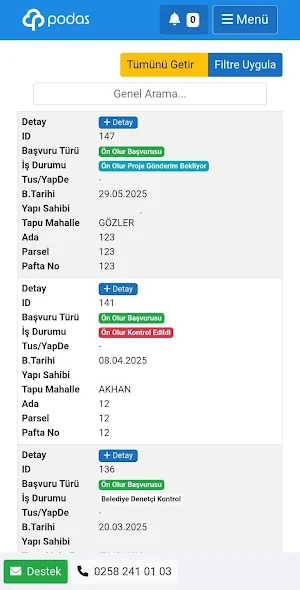 Podas Mobil Screenshot 2
