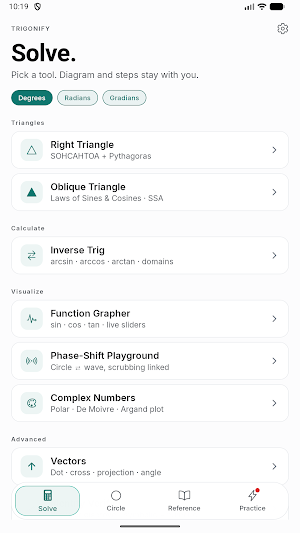 Triangle solver - Trigonify Screenshot 0