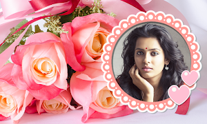 Photo Editor & Photo Frames Rose Flower Background Screenshot 3