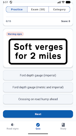 UK Road Signs Theory Test Screenshot 2