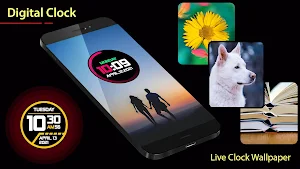 Digital Clock Live Wallpaper Screenshot 0