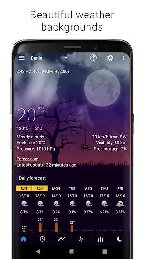Animated Halloween weather backgrounds add-on Screenshot 3