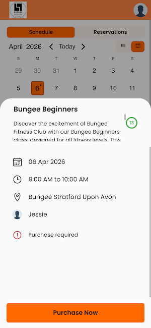 Bungee Fitness Club Screenshot 1