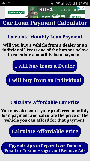 Auto Car Loan Payment Calculator Free Screenshot 0