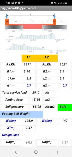 Strap Footing Design_BS811 Screenshot 1