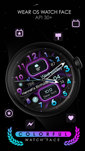 Dream 134 Colorful watch face Screenshot 0