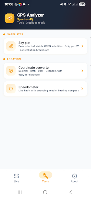 GPS Analyzer Screenshot 1