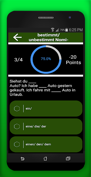 A1 Prüfung - Grammatik  Übunge Screenshot 2