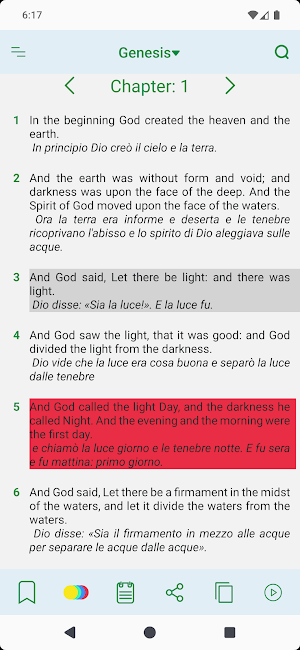 Italian English Bible Parallel Screenshot 0