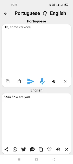 Portuguese English Translator Screenshot 1