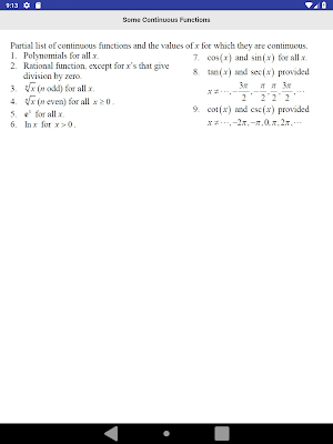 Calculus Formulas Screenshot 2