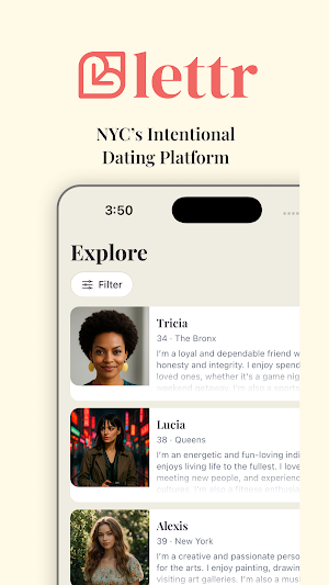 Lettr Dating: Intentional NYC Screenshot 2