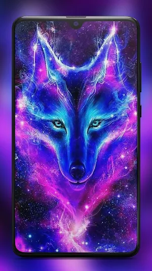Galaxy Wolf Wallpaper 4K HD Backgrounds Screenshot 1