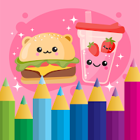 Kawaii Food Coloring Book