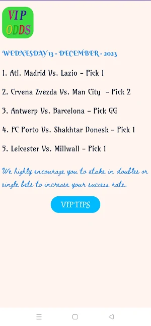 Betting Tipster - Sure Odds Screenshot 2