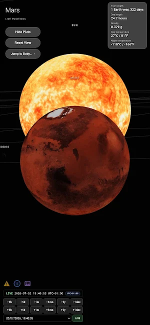 Simple Live Solar System Screenshot 3