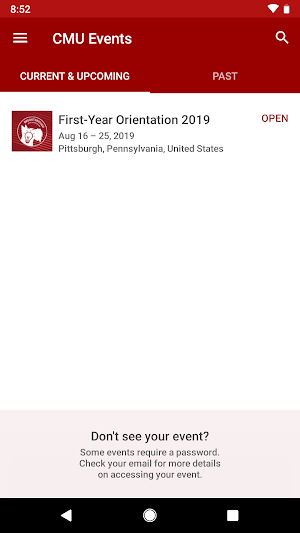 Events at Carnegie Mellon University Screenshot 0