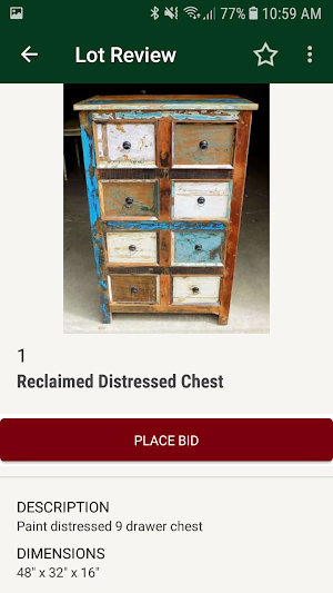 Southern Heirs Auction Screenshot 2