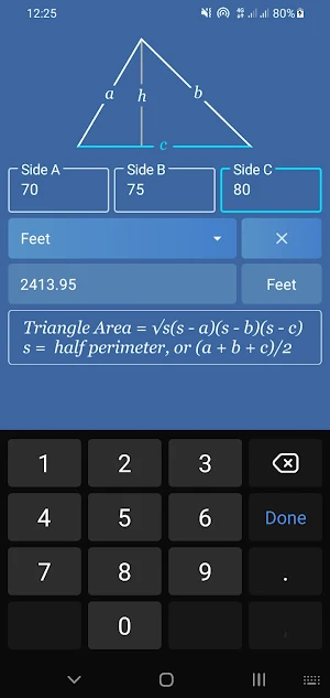 Easy Area, Calculator Screenshot 2