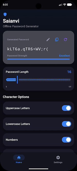 Saianvi Password Generator Screenshot 0