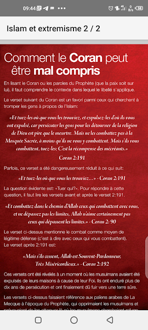 Brochure: islam et extremisme Screenshot 2